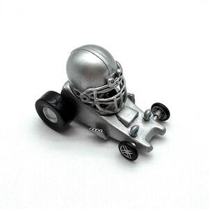 Football Helmet Dragster Buggy Car Silver Plastic 2006 Vintage Toy